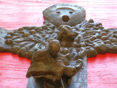 Konstanze Feindt Einer - Die Kinder von Beslan - Bronze, Holz - 2004
